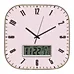 MDF wall clock with LCD display